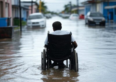 Une personne en fauteuil